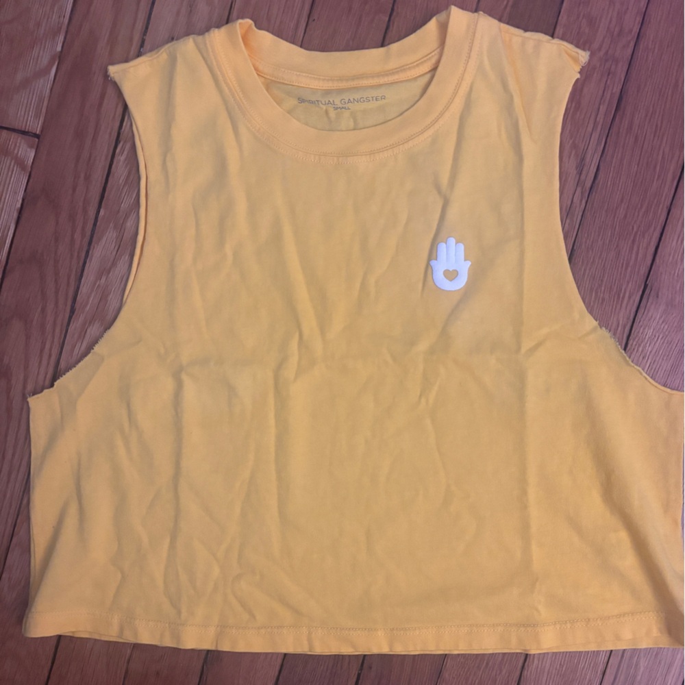 Spiritual Gangster Yellow Crop Top NWT - Picture 2 of 3